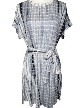 Hayden Los Angeles Blue tone Tie Dye Midi Dress Women Medium NWT